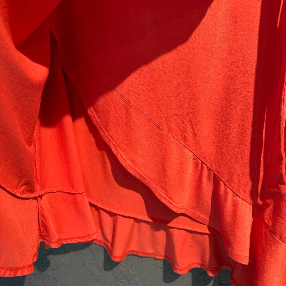 NWT Max Studio Size Small Coral Wrap Skirt Flowy Beach Cruise Boho Transitional - Picture 3 of 10